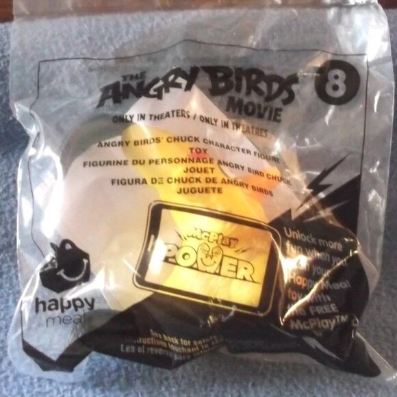 2/$30 McDONALD'S Angry Birds Chuck Figure Collectible 2016 Toy No 8 NIP - Picture 1 of 3